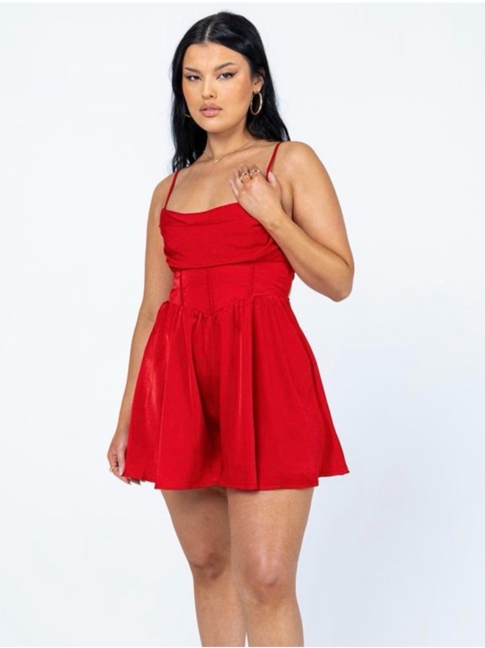 NWT Princess Polly Hannah Red Satin Corset
Romper //Size US 4
